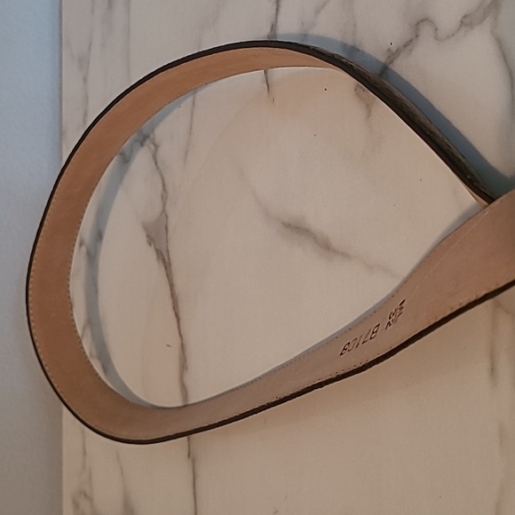 Brighton Brown Italian Leather Croc Embossed Silver Hardware ML/32 Charm Belt - Picture 8 of 11